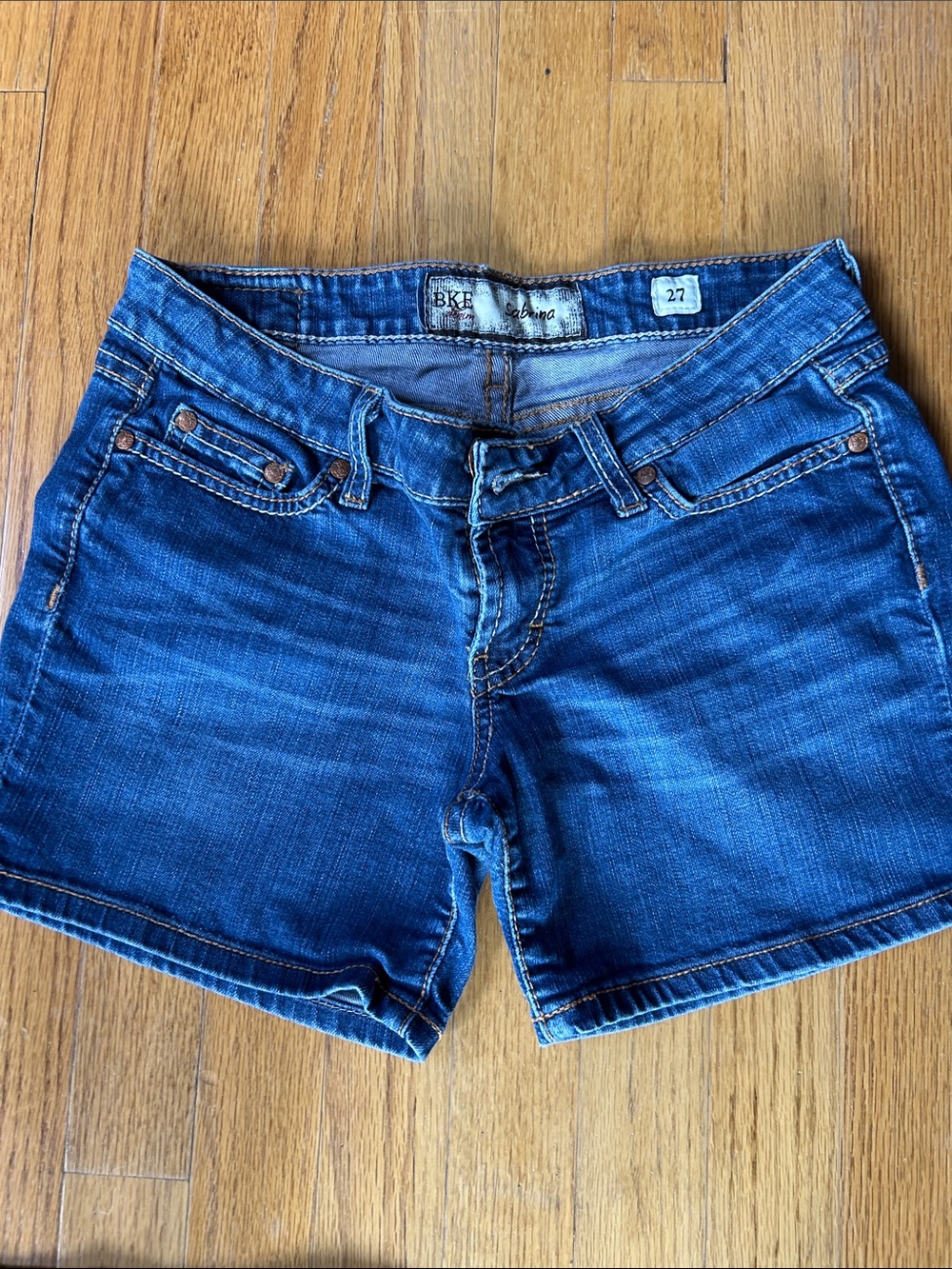 BKE Women's Dark Blue Denim Jean Shorts